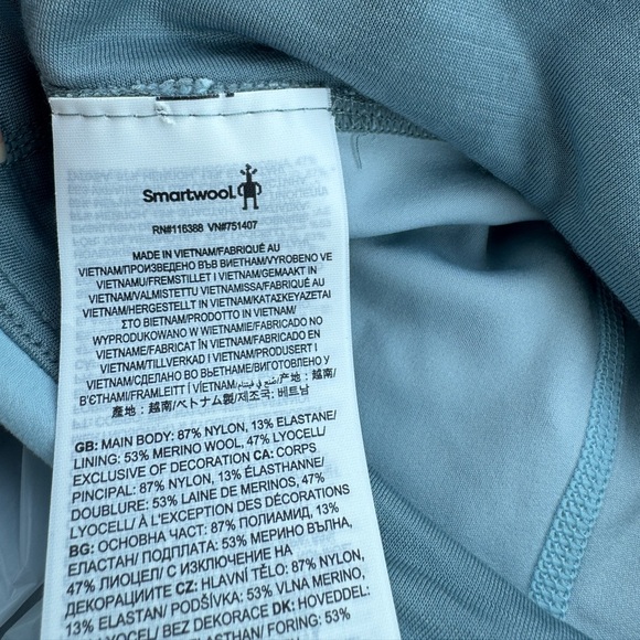 NWT Smartwool Women's Run Legging in winter sky Sz L MSRP 120$ - Picture 6 of 7